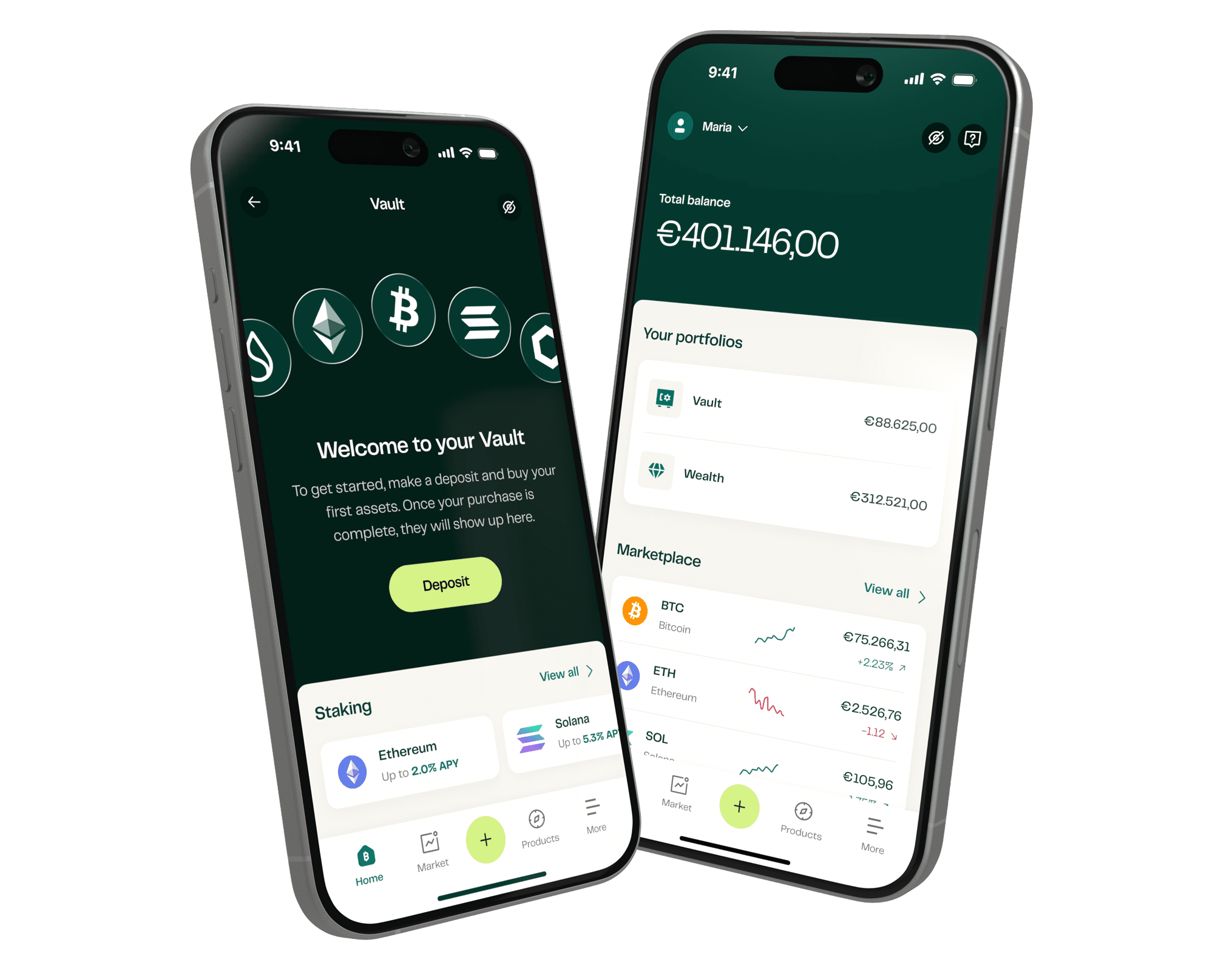 Investeer in crypto via een **toegankelijk platform**